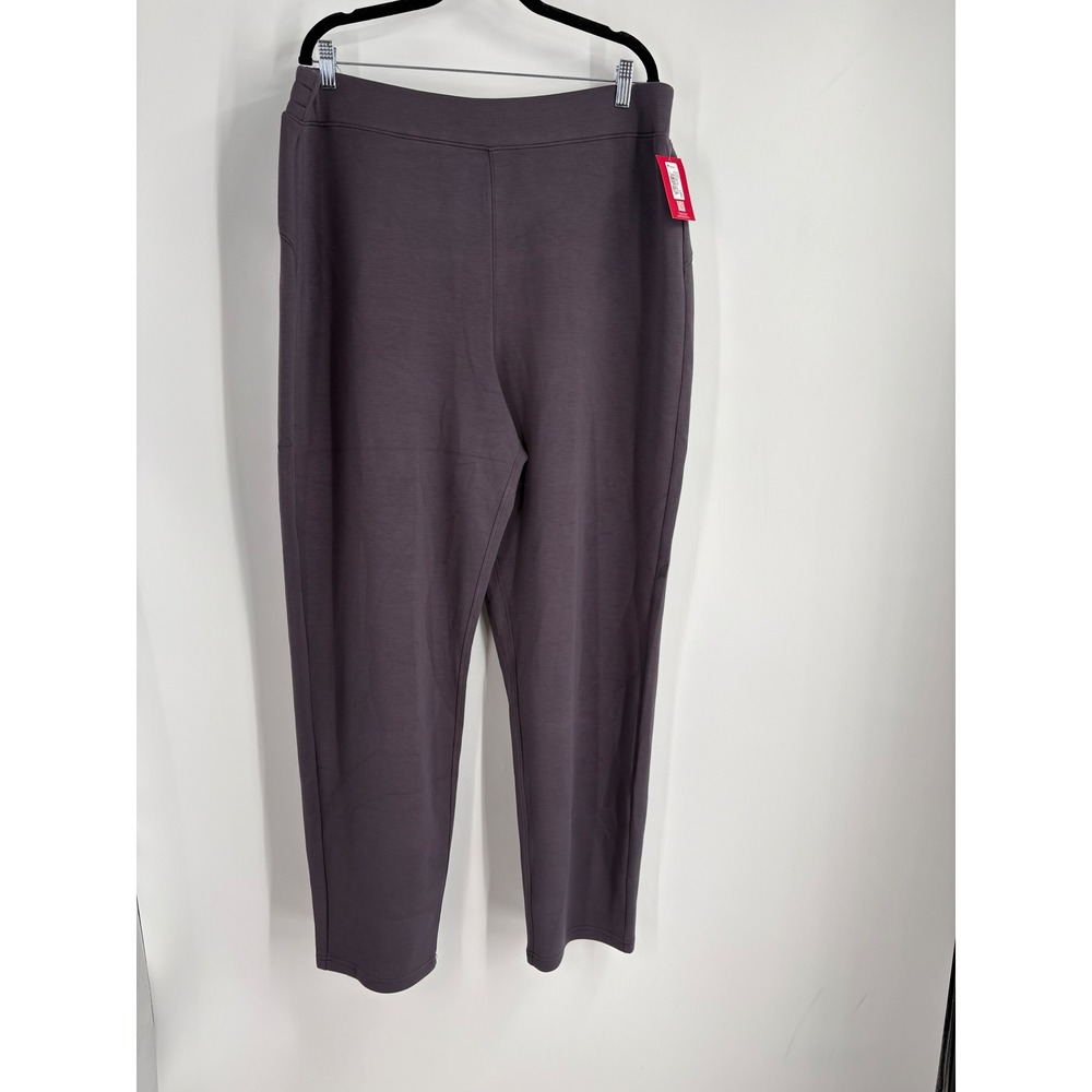 Spanx AirEssentials Slim Straight Leg Pants Storm Grey 2X Tall 21793T NWT